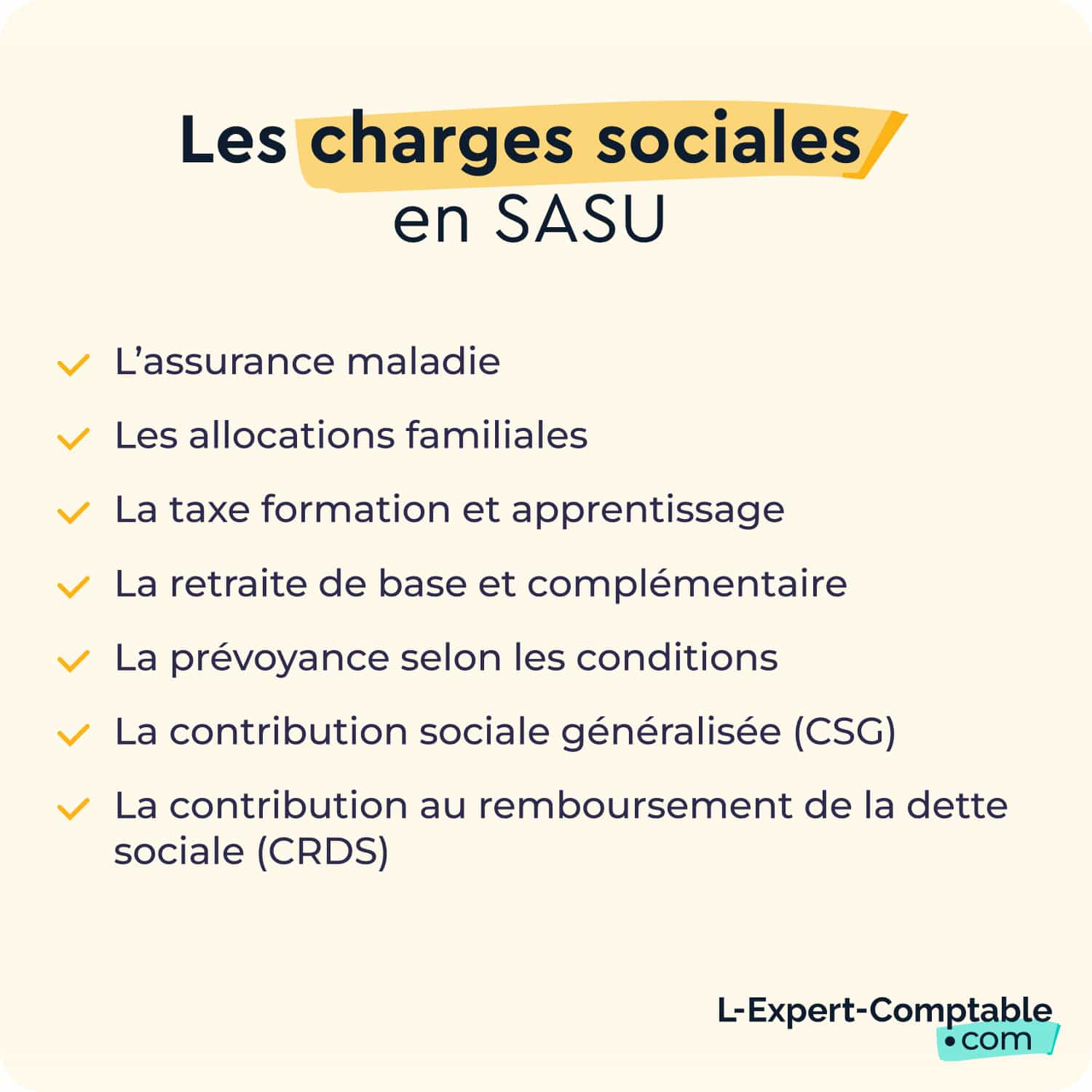 Les charges sociales en SASU