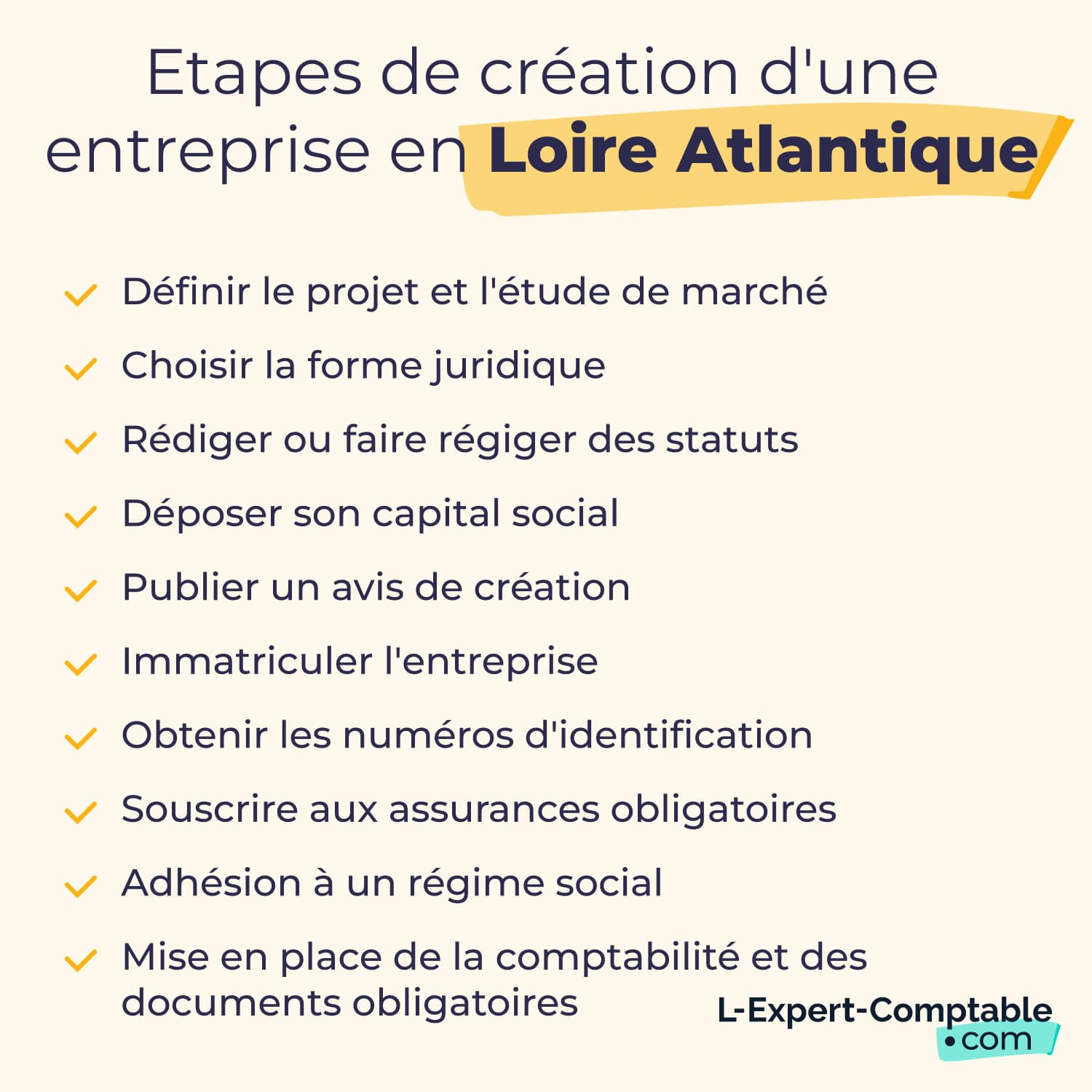 Etapes de création d'une entrprise en Loire Atlantique